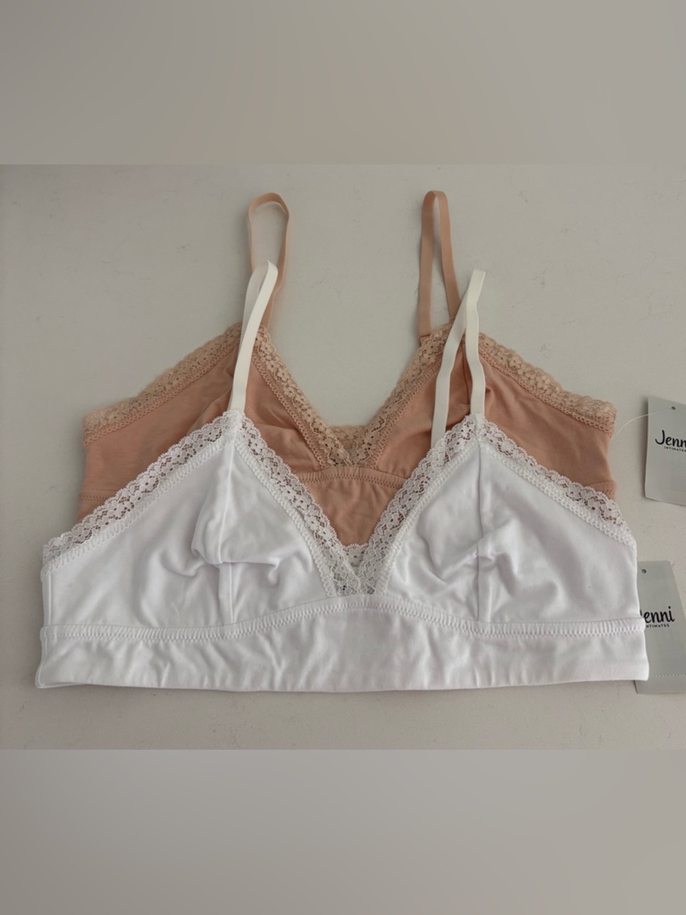 Bundle of 2 Jenni Wide Lace Bralette NWT Large